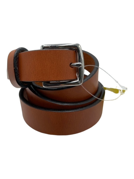 Coach Brown Leather Brass Belts Brown
