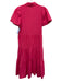 Brochu Walker Size S Pink Polyester & Cotton Short Sleeve Midi Button Up Dress Pink / S