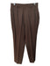 Escada Size 40 Dark Brown Wool High Rise Tapered Trouser Pants Dark Brown / 40