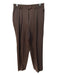 Escada Size 40 Dark Brown Wool High Rise Tapered Trouser Pants Dark Brown / 40