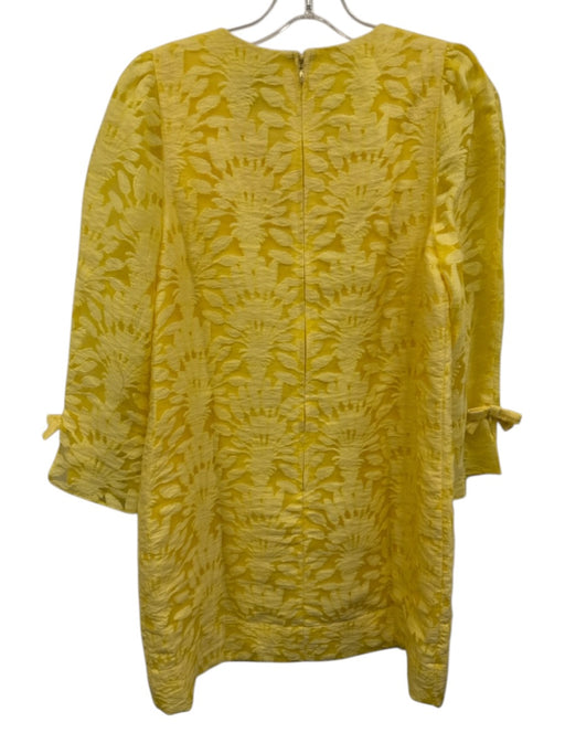 Lilly Pulitzer Size 2 Yellow Viscose & Nylon 3/4 Puff Sleeve Mini Dress Yellow / 2