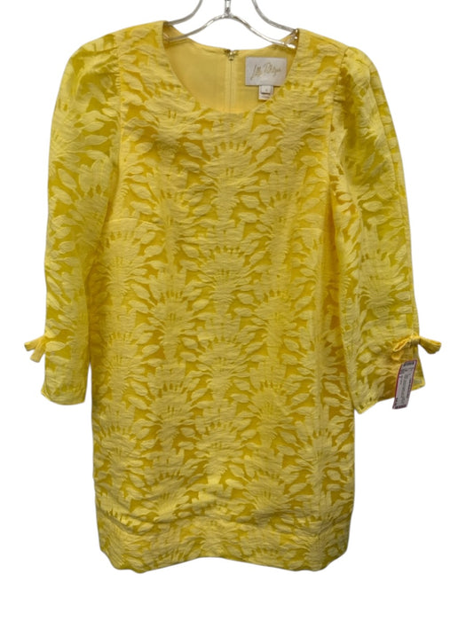 Lilly Pulitzer Size 2 Yellow Viscose & Nylon 3/4 Puff Sleeve Mini Dress Yellow / 2
