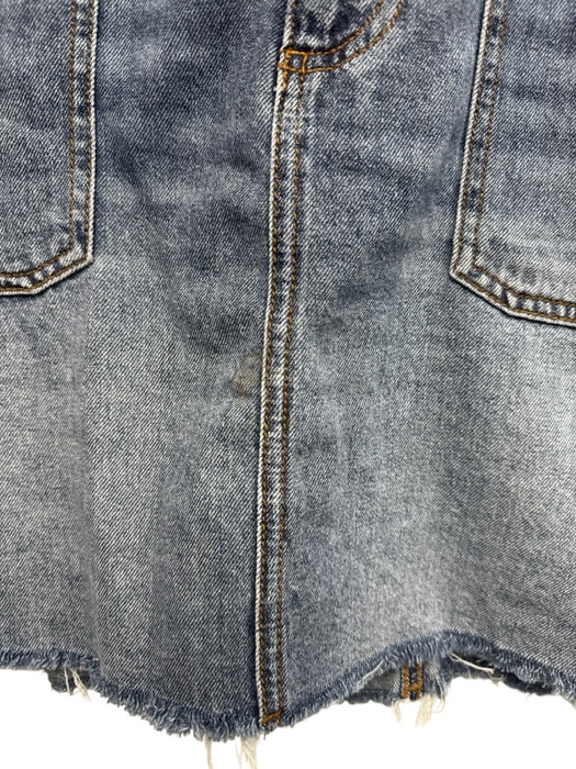 Kut From The Kloth Size 0 Medium Wash Cotton Blend Denim Patch Pocket Mini Skirt Medium Wash / 0