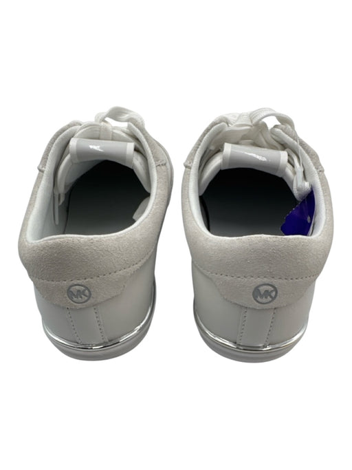 Michael Kors Shoe Size 7.5 White Leather Upper Metallic Accent Low Top Sneakers White / 7.5