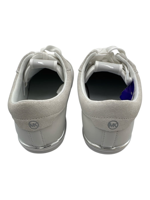 Michael Kors Shoe Size 7.5 White Leather Upper Metallic Accent Low Top Sneakers White / 7.5
