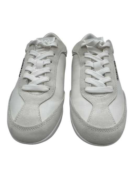 Michael Kors Shoe Size 7.5 White Leather Upper Metallic Accent Low Top Sneakers White / 7.5