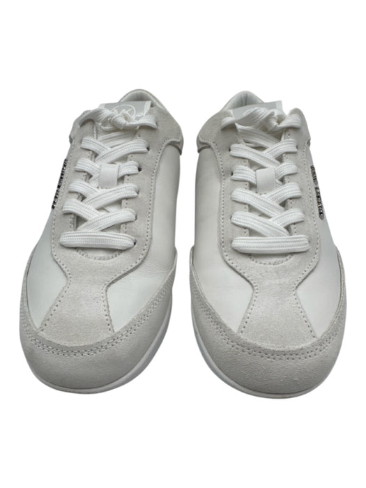 Michael Kors Shoe Size 7.5 White Leather Upper Metallic Accent Low Top Sneakers White / 7.5