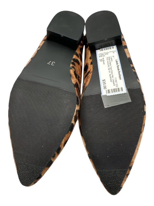 No Brand Shoe Size 37 Beige & Black Faux Pony Hair Leopard Print Loafers Beige & Black / 37