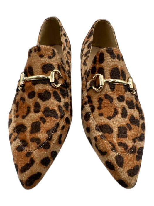 No Brand Shoe Size 37 Beige & Black Faux Pony Hair Leopard Print Loafers Beige & Black / 37