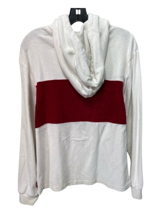 Kith Size M White & Red Cotton Terry Cloth Hoodie Drawstring Sweatshirt White & Red / M