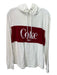 Kith Size M White & Red Cotton Terry Cloth Hoodie Drawstring Sweatshirt White & Red / M