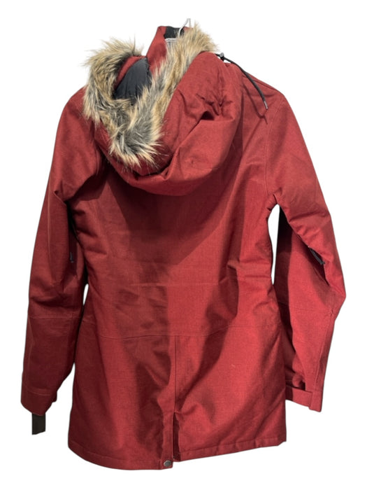 Armada Size XS Brick Red Polyester Zip Hood Faux Fur Zip Pocket Coat Brick Red / XS