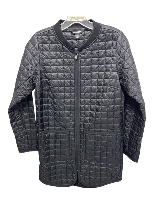 Athletica Size XXS Black Nylon Blend Long Sleeve Quilted Zip Up Athletic Jacket Black / XXS