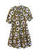 Crosby Size Small Green, White & Black Cotton Abstract Floral Dress Green, White & Black / Small