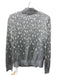 St. John Boutiques Size P Gray & White Rayon Blend Silver Detail Zip Up Jacket Gray & White / P