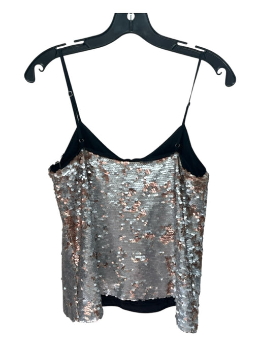 1. State Size S Brown & Silver Polyester Fully Sequined Spaghetti Strap Top Brown & Silver / S