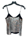 1. State Size S Brown & Silver Polyester Fully Sequined Spaghetti Strap Top Brown & Silver / S