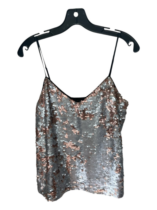 1. State Size S Brown & Silver Polyester Fully Sequined Spaghetti Strap Top Brown & Silver / S