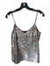 1. State Size S Brown & Silver Polyester Fully Sequined Spaghetti Strap Top Brown & Silver / S