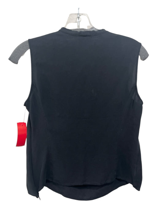 Giorgio Armani Size 46 Charcoal Gray Silk Sleeveless Side Zip Knot Detail Top Charcoal Gray / 46