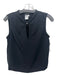 Giorgio Armani Size 46 Charcoal Gray Silk Sleeveless Side Zip Knot Detail Top Charcoal Gray / 46