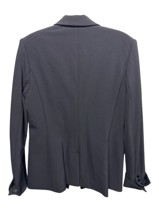 Veronica Beard Size 8 Black Polyester One Button Zip Pockets Lapel Blazer Jacket Black / 8