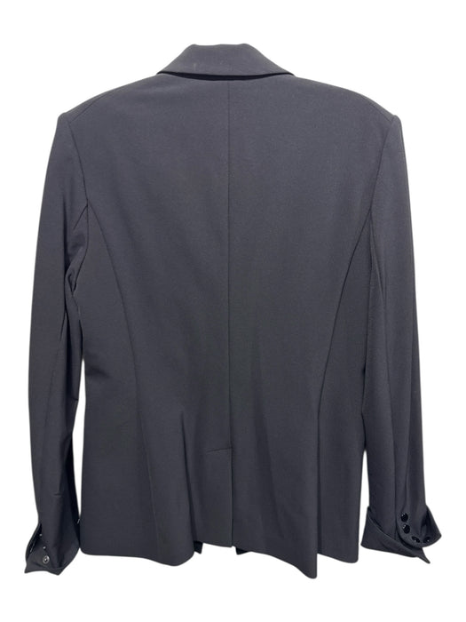 Veronica Beard Size 8 Black Polyester One Button Zip Pockets Lapel Blazer Jacket Black / 8