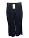 A.L.C. Size L Black Rayon & Nylon Elastic Waist Flare Pants Black / L