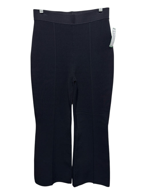 A.L.C. Size L Black Rayon & Nylon Elastic Waist Flare Pants Black / L