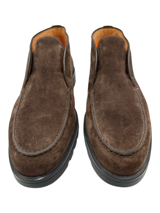 Santoni Shoe Size 10.5 NWT Dark Brown Suede Solid Chukka Men's Shoes Dark Brown / 10.5