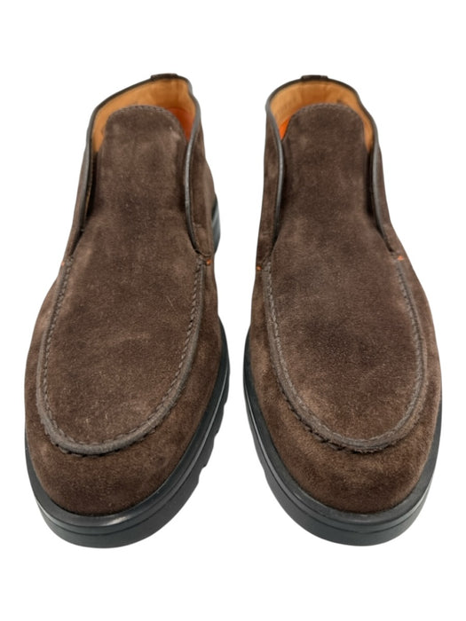 Santoni Shoe Size 10.5 NWT Dark Brown Suede Solid Chukka Men's Shoes Dark Brown / 10.5