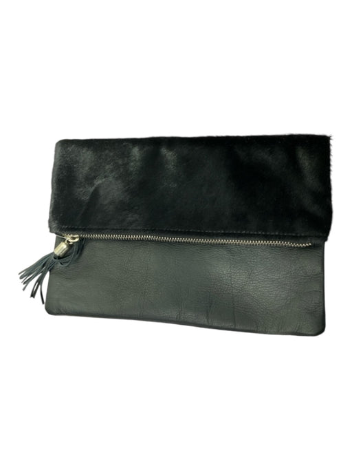 Adriano Goldschmied Black Leather Calfskin Detail Envelope Tassel Bag Black / Small