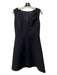 Theory Size 6 Black Poly Blend Scoop Neck Sleeveless Midi Sheath Dress Black / 6