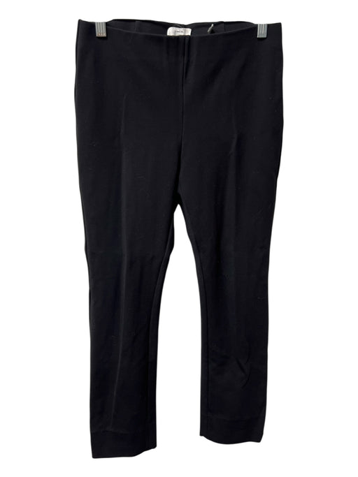 Vince Size M Black Viscose Blend Mid Rise Pull On Elastic Waist Pants Black / M