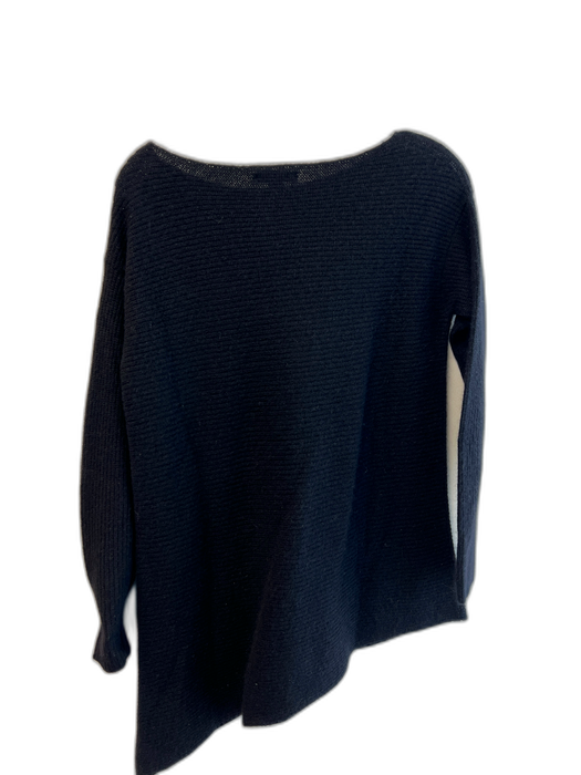 Saks Fifth Ave Size S Black Cashmere Boat Neck Knit Long Sleeve Sweater Black / S