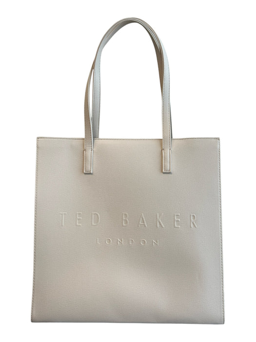 Ted Baker Ivory Polyurethane Two Handle Inside Pocket Tote Bag Ivory