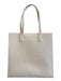 Ted Baker Ivory Polyurethane Two Handle Inside Pocket Tote Bag Ivory