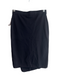 Reiss Size 4 Black Viscose Blend Elastic Waist Crossover Below Knee Skirt Black / 4