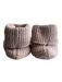 Bombas Shoe Size M Brown Knit Round Toe Bow Detail Fleece Slipper Shoes Brown / M