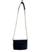 Tory Burch Black Leather Gold hardware Envelope Flap Inside & Out Pockets Bag Black / S