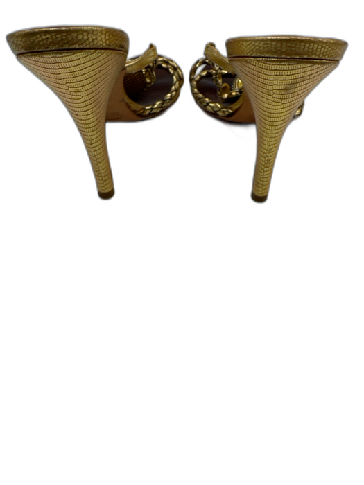 Giuseppe Zanotti Design Shoe Size 38 Gold & Amber Leather Upper Braided Sandals Gold & Amber / 38