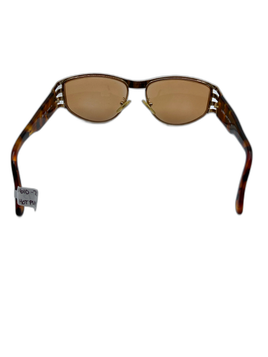 Fendi Brown Metal & Acetate Tortoiseshell Flat Top Tinted Lens Sunglasses Brown