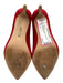 Louise et Cie Shoe Size 5 Red Suede Pointed Toe Mid Heel Stiletto Pumps Red / 5
