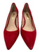 Louise et Cie Shoe Size 5 Red Suede Pointed Toe Mid Heel Stiletto Pumps Red / 5