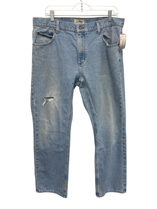 LL Bean AS IS Size 36 Light Wash Cotton Solid Distressed Jean Men's Pants Light Wash / 36