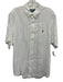 Polo Size L White Linen Solid Button Up Men's Short Sleeve White / L