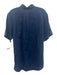 Polo Size L Navy Linen Solid Button Up Men's Short Sleeve Navy / L