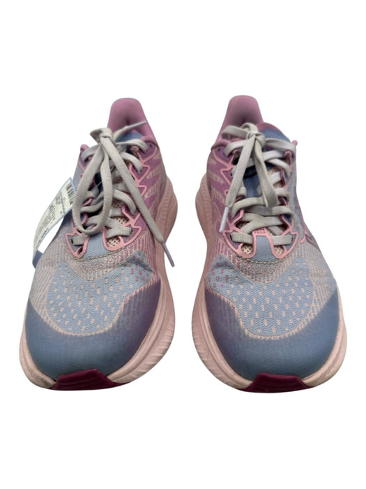 Hoka Shoe Size 36 Pink & blue Synthetic Knit Lace Up Abstract Print Sneakers Pink & blue / 36