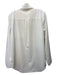 Athleta Size S Cream White Polyester Blend Collared Button Up Long Sleeve Top Cream White / S