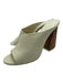 Mercedes Castillo Shoe Size 10/40 Cream & Brown Leather & Wool open toe Pumps Cream & Brown / 10/40